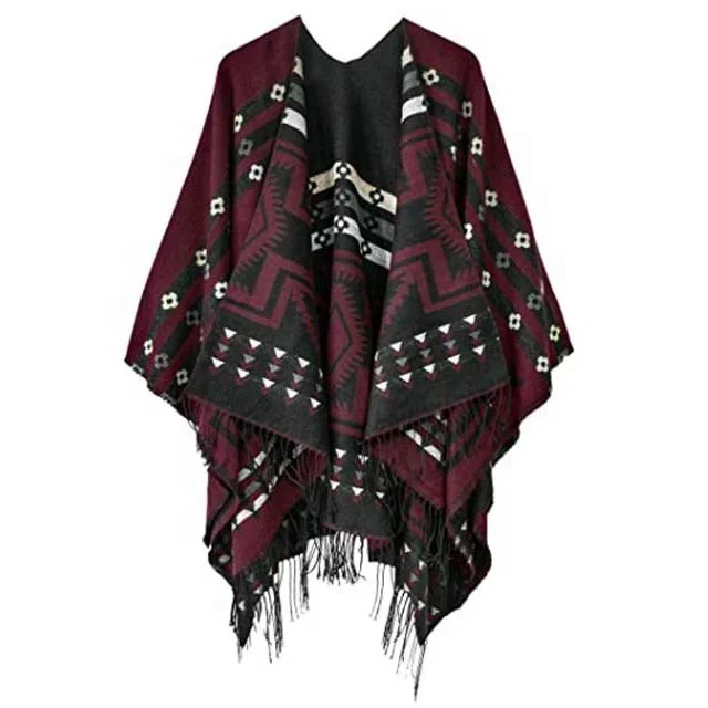 Open Front Women Sweater Capes 2022 Spring New Shawl Wrap Ponchos Fashion Female Cloak Capes Knitting