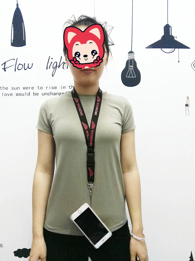 Motorcycle Logo Neck Lanyard Keys ID Badge Holder Strap Cell Phones Cameras Bags Detachable Keychains For Office Key Gifts