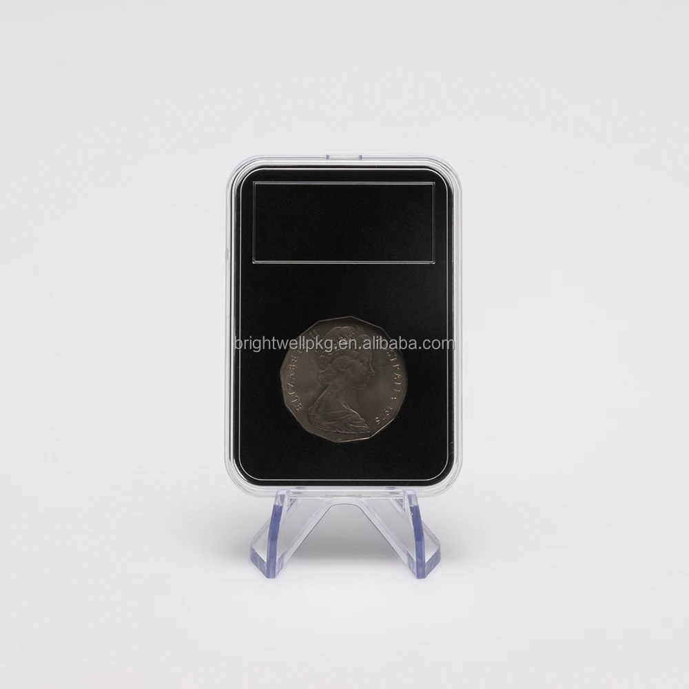Graded Coin Slab Storage Clear  Plastic Coin Collecting Display Box Holder Slab Ultrasonic Case