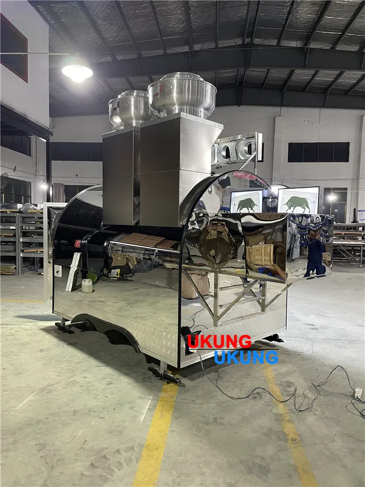 UKUNG CE Approved Hot Dog Burger Trailer Concession Stand Food for Sale in EU Market Mobile Catering