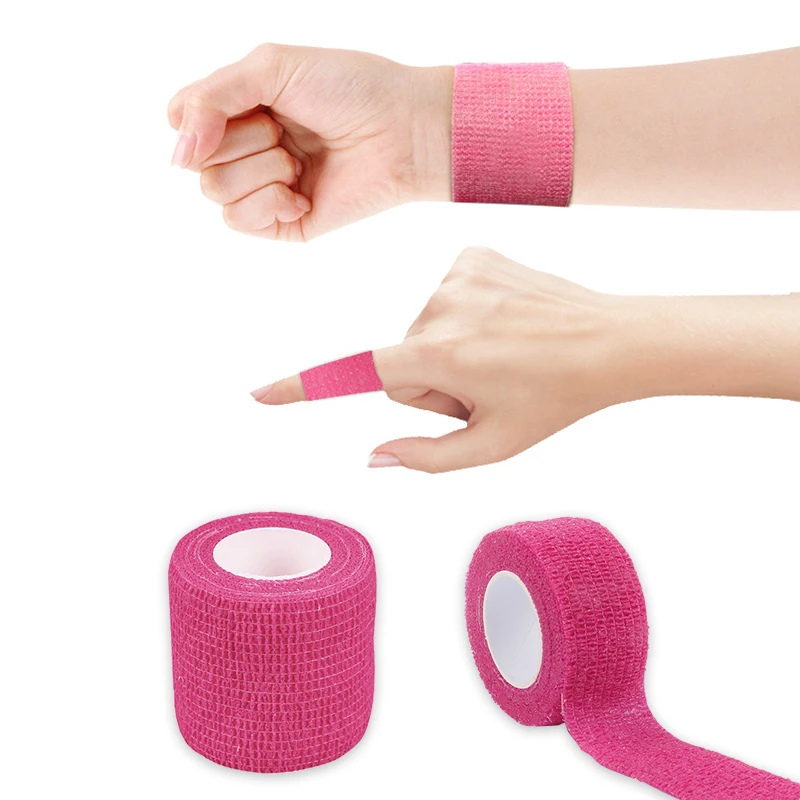 Customize colors sports elastic self-adhesive cohesive bandage for joint protection