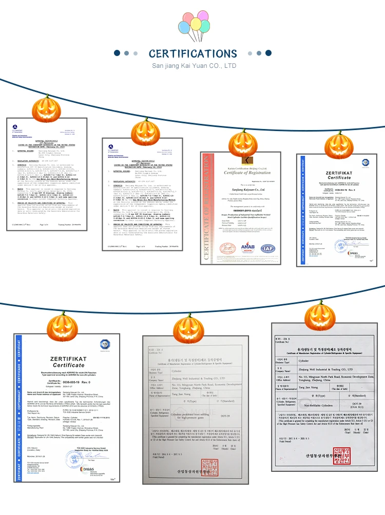 
134A R22 Empty Tanks 30Lb R134A R22 Gas Cylinder -Steel Empty Refrigerant Cylinders Without Cool Gas Helium Tank Balloon 