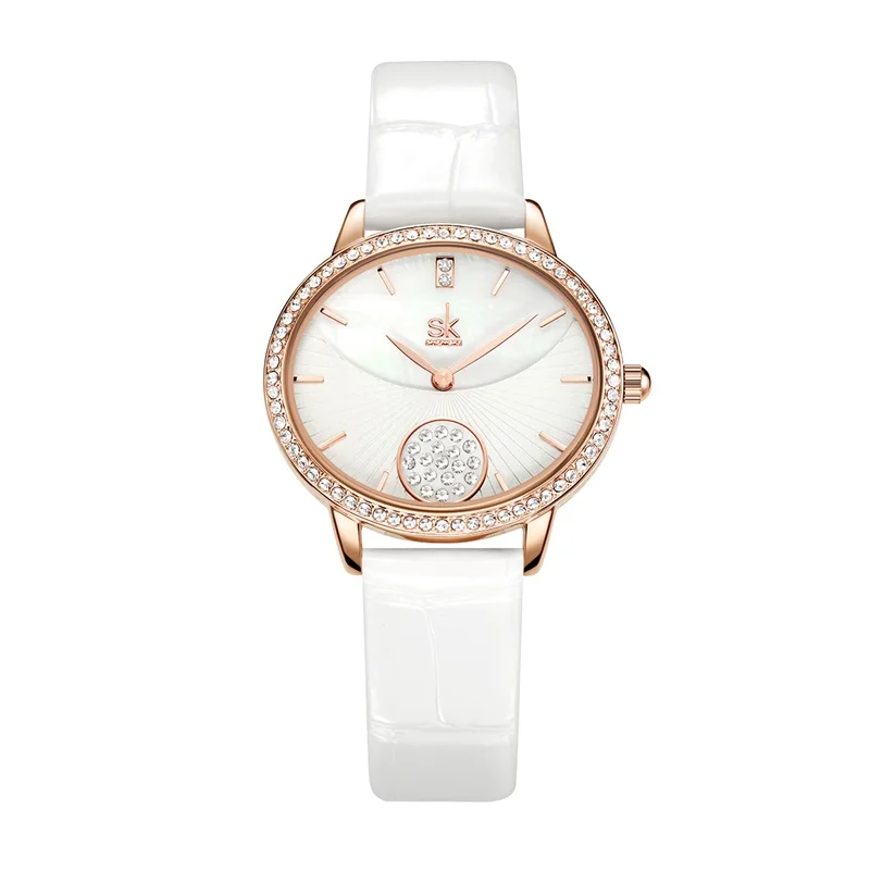 SHENGKE Unique remarkable charming women trendy watch shine diamond glitter young brand design daily casual classic women watch