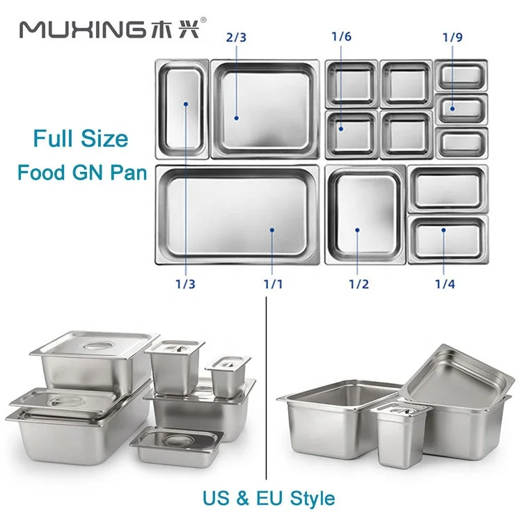 Кухонные Гастроемкости для коммерческого кейтеринга gn1/1 2/3 полноразмерные специальные Гастроемкости из нержавеющей стали 301 для хранения пищевых продуктов сковорода Gn 8 мм