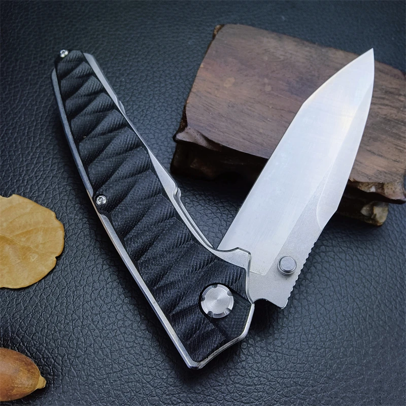 OUtdoor G10 handle Tactical Folding Pocket knife D2 Blade EDC Camping survival hunting knives