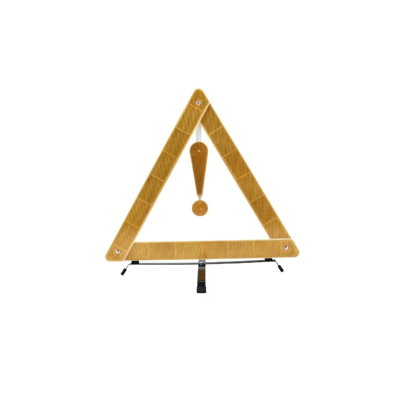 Foldable Traffic Safety Emergency Warning Reflector Yellow Triangle Sign