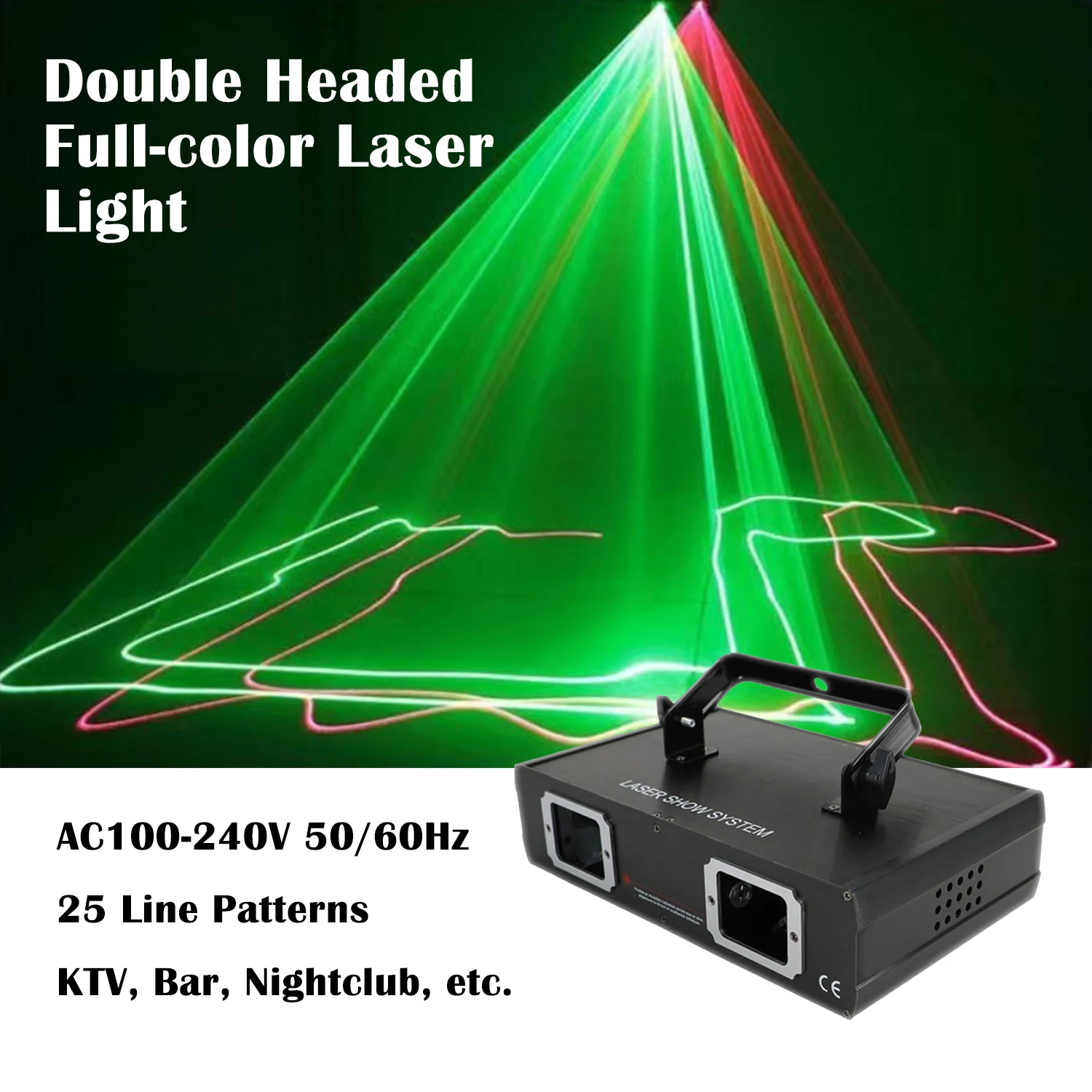 Double Headed Full-color Laser Light for Concerts Nightclubs Corporate Events Festivals Weddings Fashion Shows