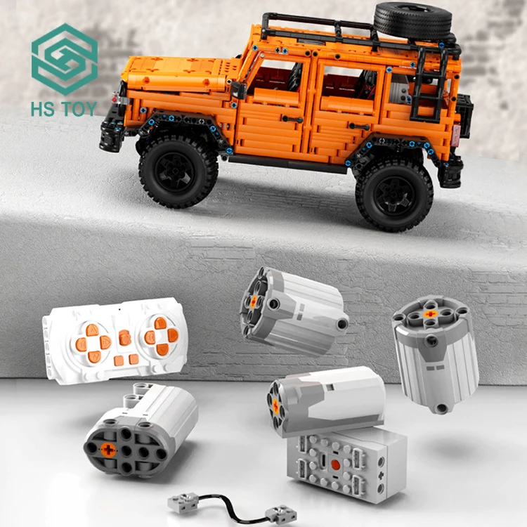 HS Assembling Cross-country Vehicle Brick Open Door Technical Tank Building Block Construction With 1 10 Scale