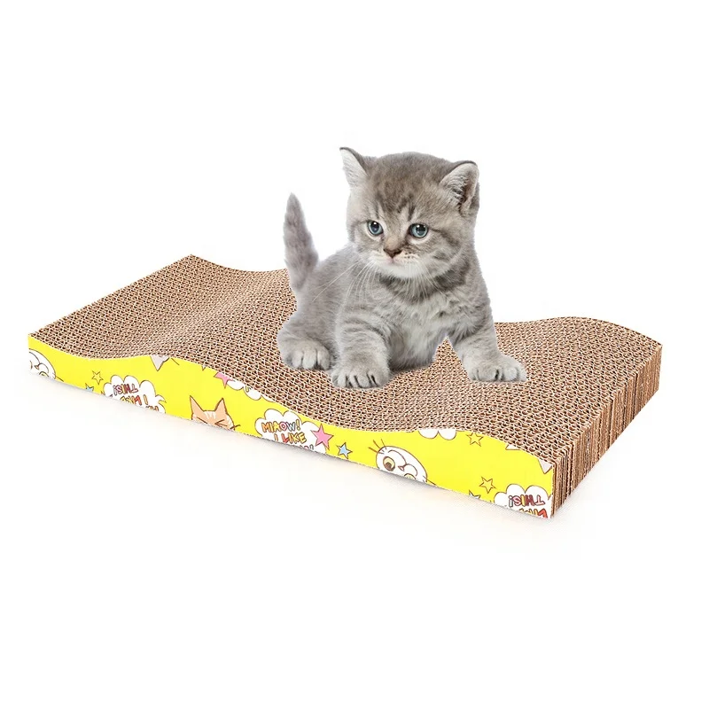 Corrugated Paper Catnip Cat Scratcher Kittens Scratching Board Mat Waved Scratching Post For Cats