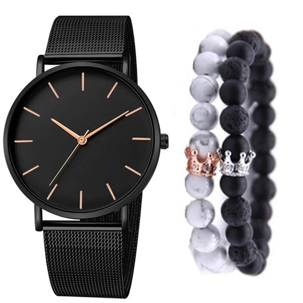2023 New Fashion Valentine Day Gift Fashion Simple Alloy Steel Band Women Watch Bracelet Set YuSa182