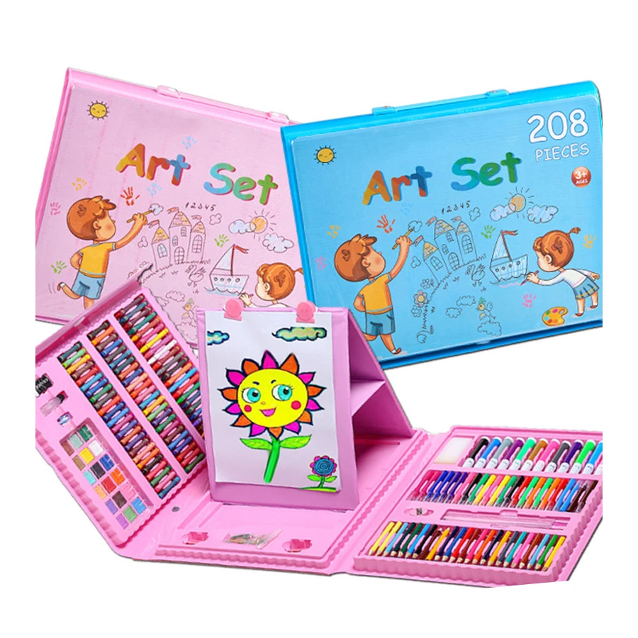 Painting Sets 208 Pieces Colored Pencil & Art Supplies Set with Painting Drawing for kids