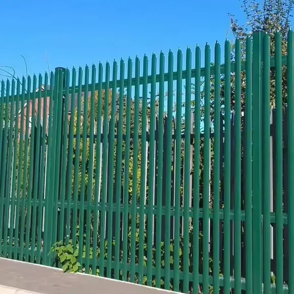 2 4 м высокий уровень безопасности металлическое ограждение для палисада с порошковым покрытием