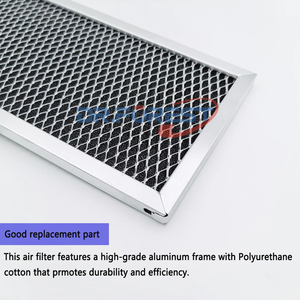 Supply HVAC Air conditioner Black Charcoal Polyurethane cotton Replacement Recirculating Aluminum Mesh Pre Filter