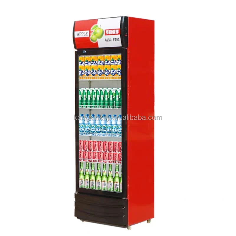 Commercial With Glass Door Upright Freezer Display Case Coca Fridge Cola Chiller Cooler
