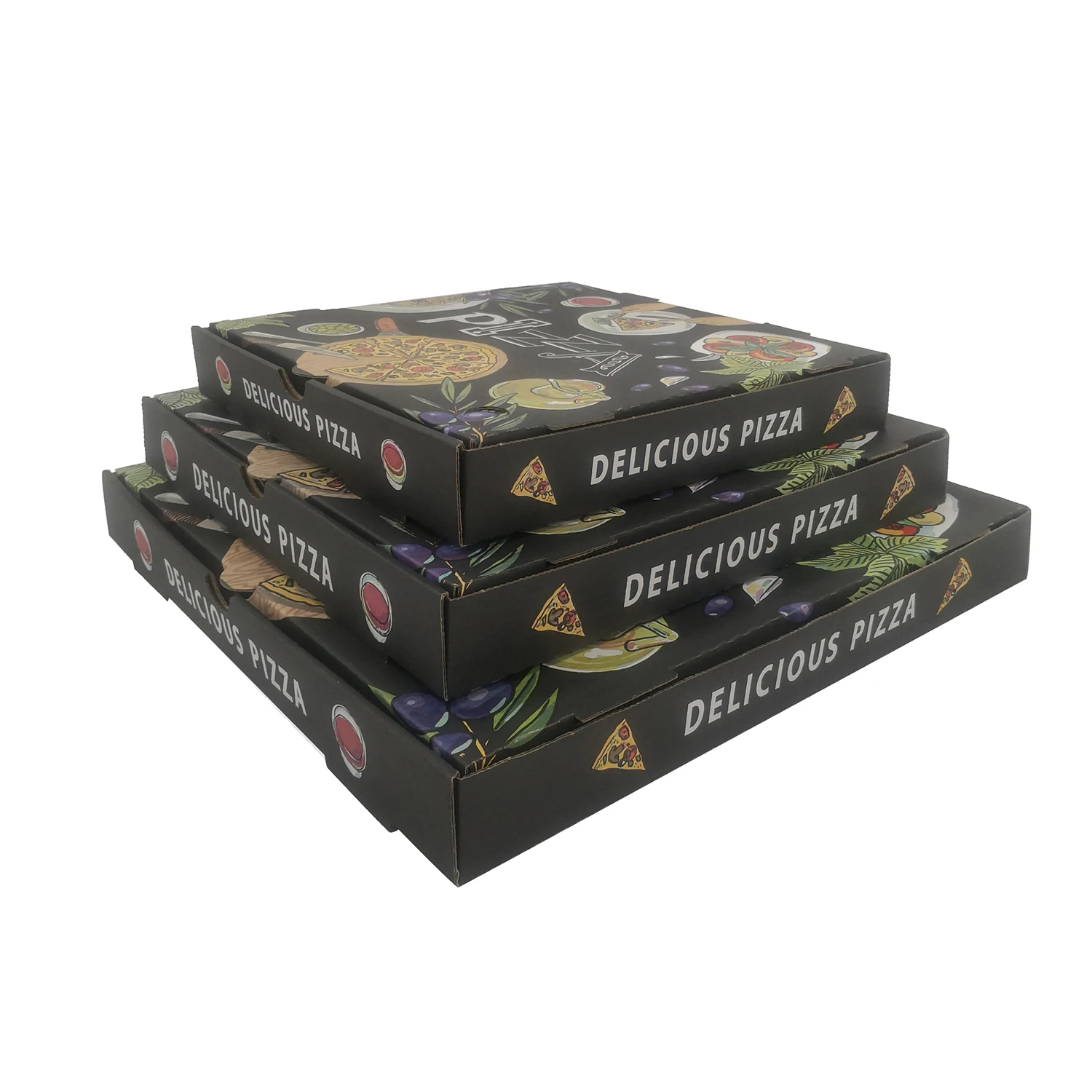 Перерабатываемая цена, индивидуальный логотип, красочная Гофрированная коробка для пиццы