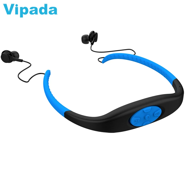 Водонепроницаемые беспроводные наушники IPX8, 8 ГБ, для плавания, гарнитура, наушники-вкладыши, ожерелье, проигрыватель, спортивный MP3-плеер