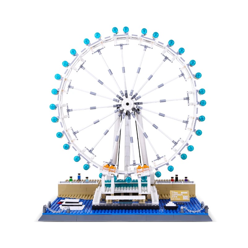 6215 MOC Brick England London Eye Building Attractions Kids Unisex Assemble Educational Building Block Plastic Collect Toy Set