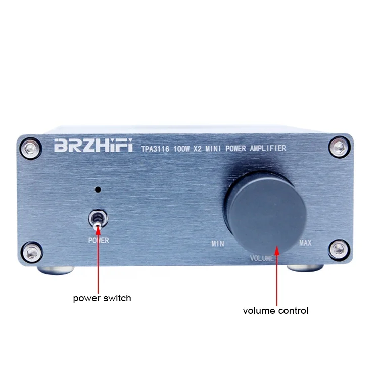 BRZHIFI AUDIO 2.0 stereo power digital amplifier output power 100W*2 and digital power amplifier board