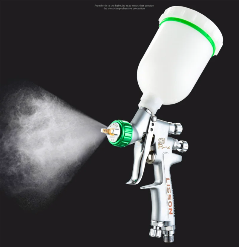 China Supplier Concrete Spraying Gun/Plastering Machine spraying gun 1.2mm Gravity Feed HVLP Paint Sprayer with cup 250ml