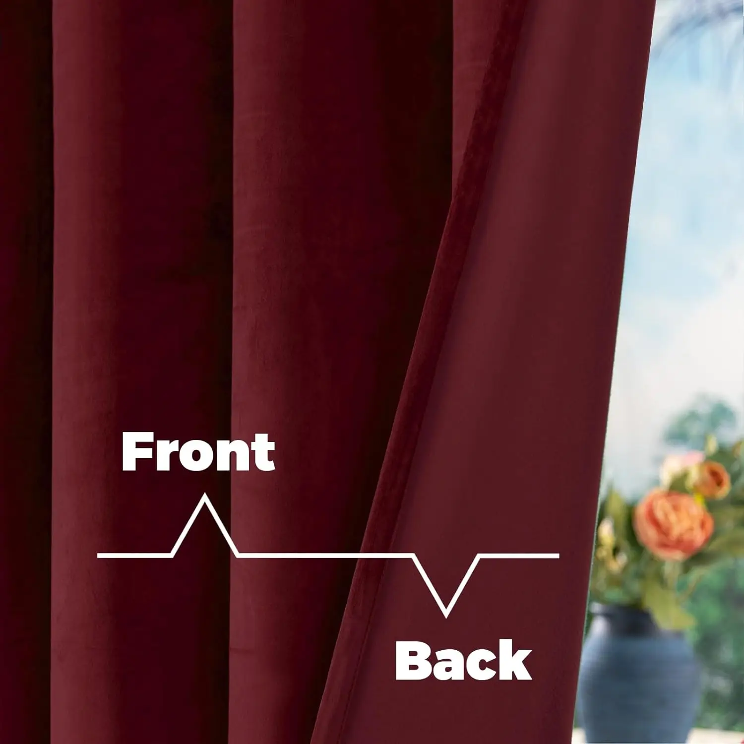 Burgundy red velvet fabric curtains luxury living room Christmas Window Curtains Winter Xmas Decorations Curtains for Bedroom