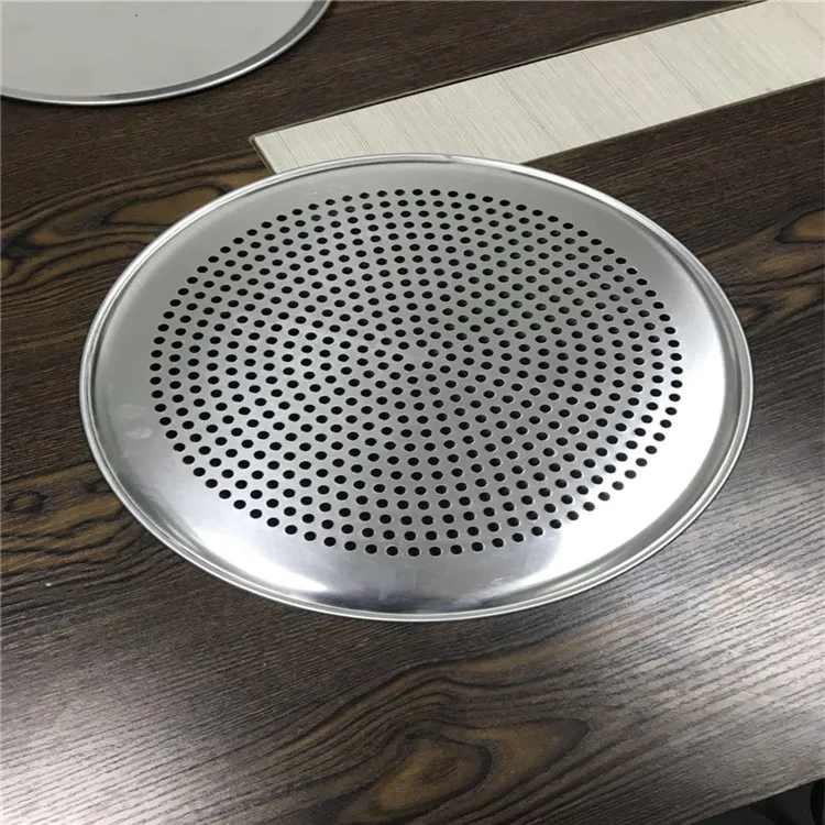 Aluminum Coupe Perforated Pizza Tray Used For Pizza Dessert Pastry For Kitchen Tools