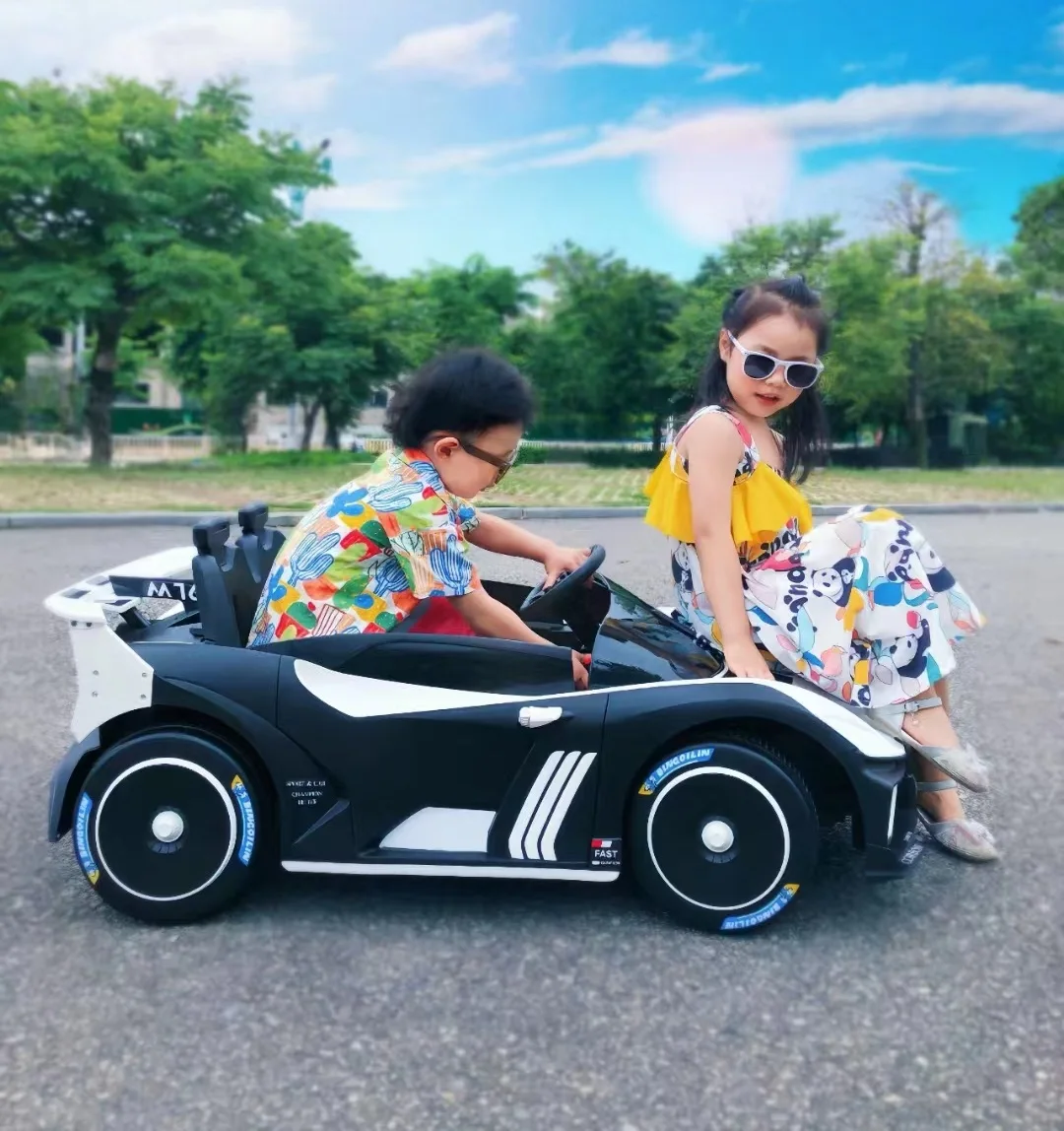 Double-Sided Electric Ride-On Road Vehicle for Boys Plastic Baby Toy Car with Remote Control