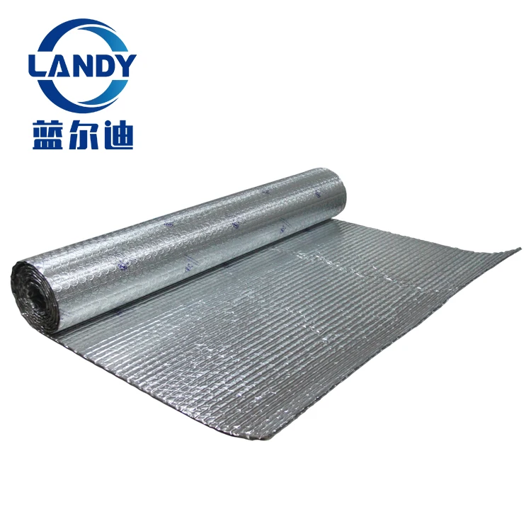 Metallic foil film air bubble material foil insulation wrap with one side white film insulated bubble box liner