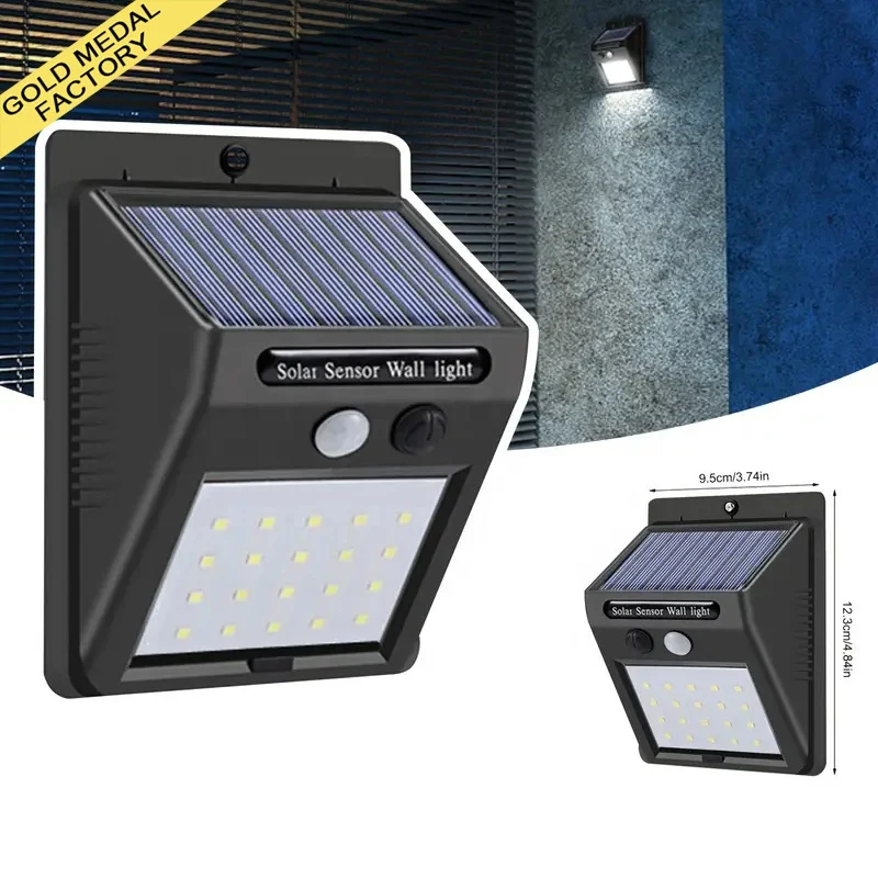 LED Solar Motion Sensor Wall Light Outdoor Front Door Senso Backyard Garage Balcony Patio Yard Garden Decor Solar Sensor Lights