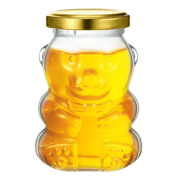 6 oz Cute Bear Honey Jars in Bulk Clear Honey Containers for Honey Jars Party Favors Candles Crafts Baby Shower Wedding Favors