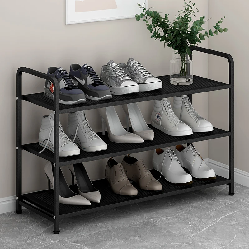 Customized modern outdoor entryways shoe stand zapatero de metal 3 tier cheap metal shoe storage racks for shops