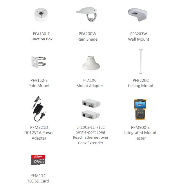 IPC-HDW3441TM-AS 4MP IR Fixed focal Eyeball WizSense Network Camera POE CCTV Camera Built-in MIC IK10 Camera