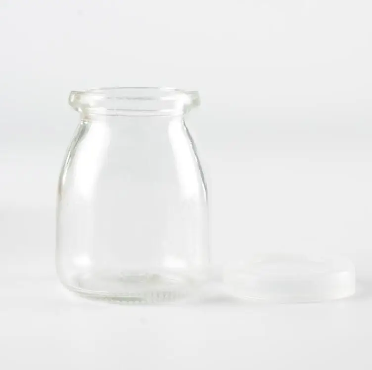 Manufacturers wholesale glass transparent 100ml pudding small jelly bottle yogurt cup wishing star cork cover drift bottle