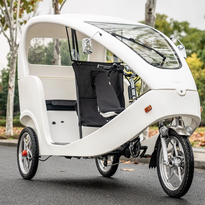 Трехколесный мотоцикл с большим количеством пассажиров 1000 Вт Velo Taxi электрический Pedicab