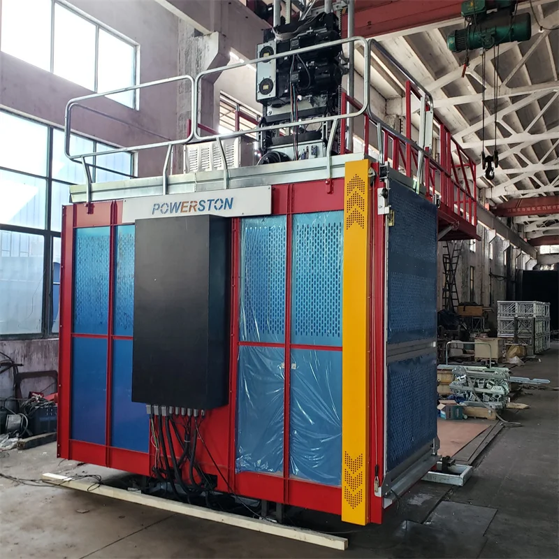 Mast Lift SC200 Construction Building Hoist Elevator For People And Material
