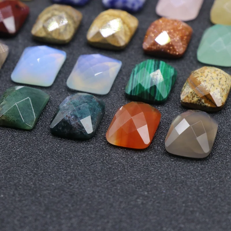 Crystal gemstone cabochon rectangular cut flat bottom  loose beads DIY handmade material jewelry accessories wholesale