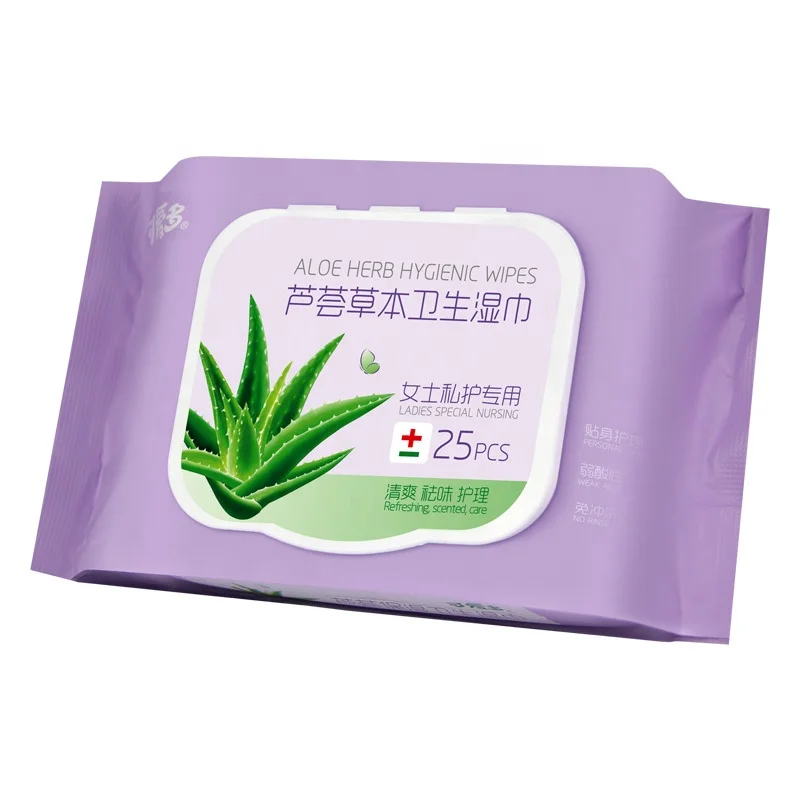 Custom High Quality Organic Woman Vagina Cleaning Wet Wipes Feminine Wipes