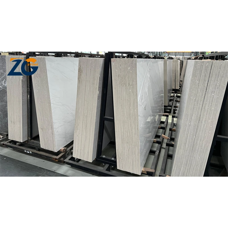 ZGSTONE оптовая продажа искусственный мраморный камень коллекция тонкая плита кухонный обеденный стол столешница спеченные каменные стеновые панели