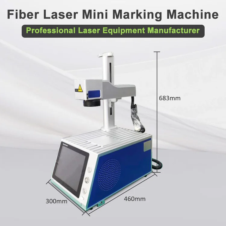 Hot sale desktop Fiber laser machine bevel built in computer touch screen Fiber laser marking machine for metal