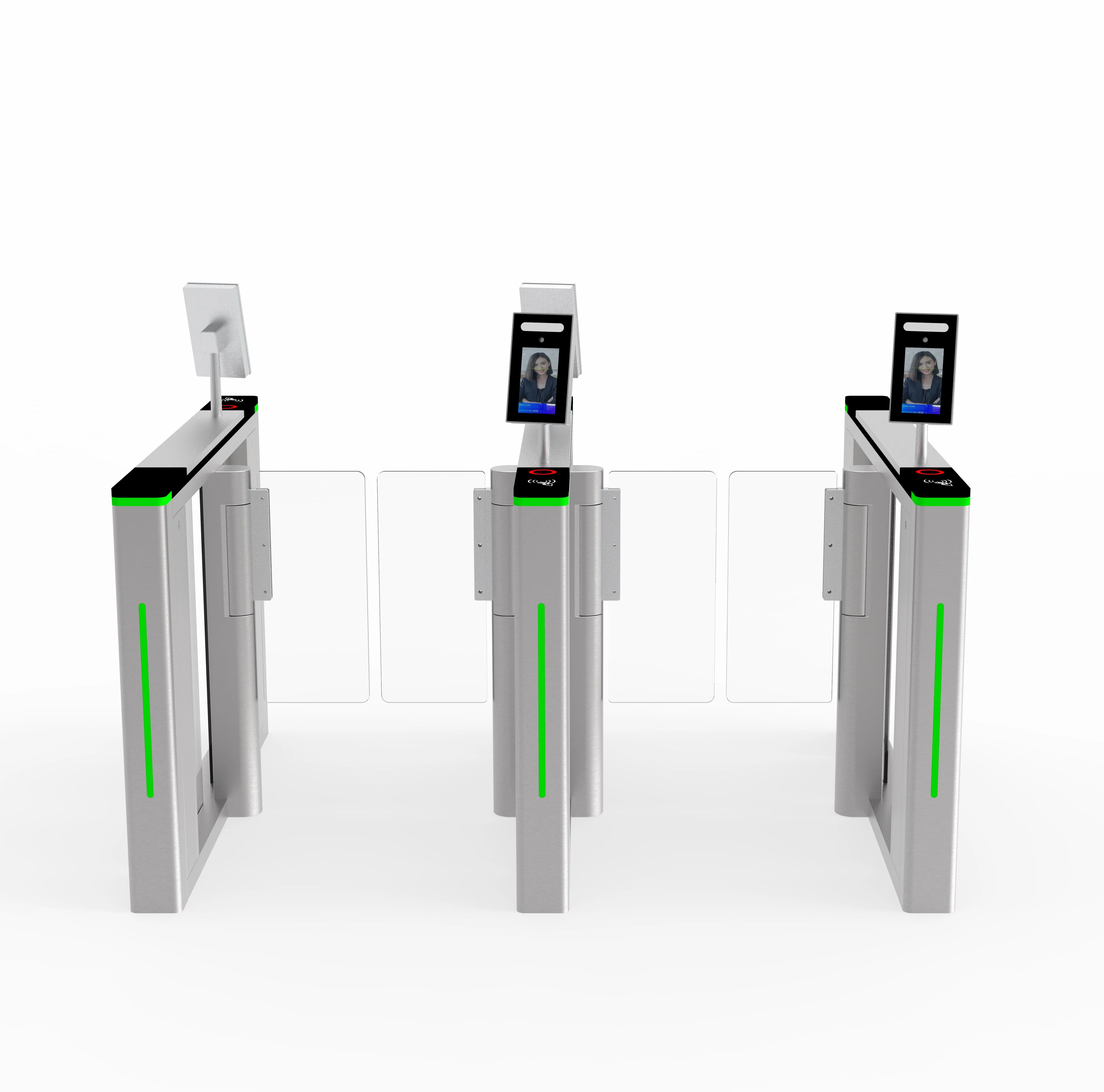 High Quality Ankuai AKT328 Speed Turnstile 304 Stainless Steel Swing Barrier Gate RFID Card Reader For Office Entrance