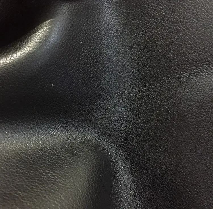 Black Milled leather 100% Genuine Cow Leather for shoes bags