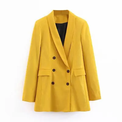 Nanchang Xihui Autumn Coat Women Yellow Blazer Women Blazer
