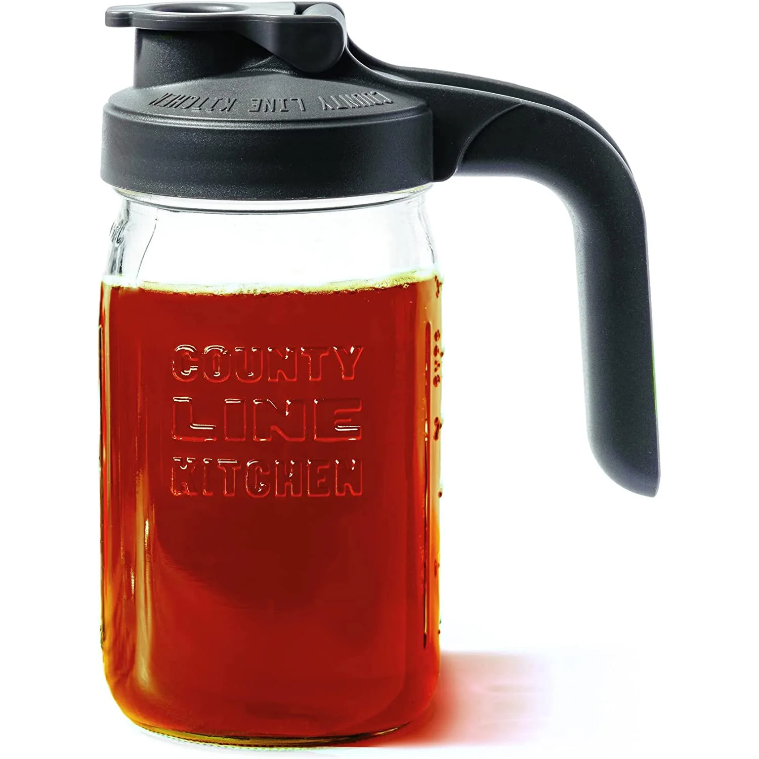 Liquid Cold Tea Juice Water With Metal Stand Glass Beverage Dispenser Factory Manufactured Wholesale Smooth Glass Mason Jar