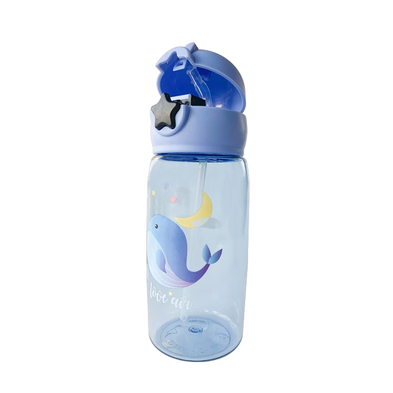 children school bpa free kids drink school Plastic Water Bottle cheap Children plastic water bottle with Inside Straw