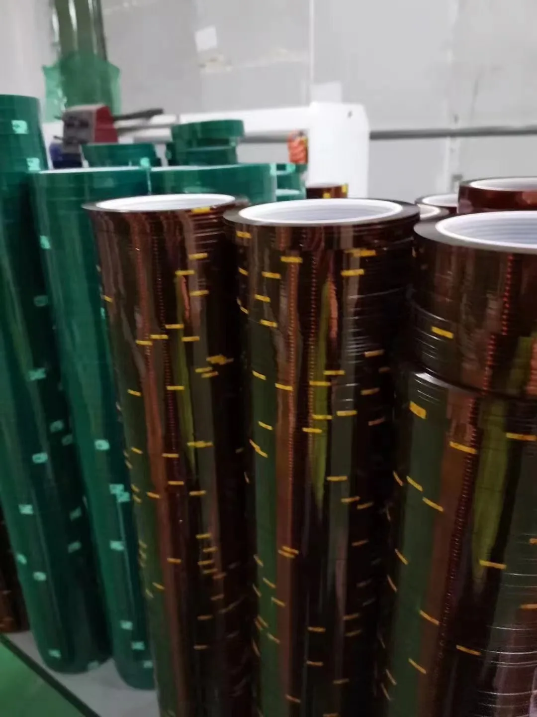 Powder Coating High Temperature Silicone Adhesive Green Blue PET Polyester Electrical Tape