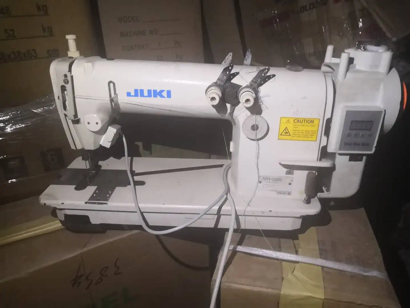 TOP SELLING and JAPAN MADE industrial Jk MH-380 chain stitch double needle sewing machine