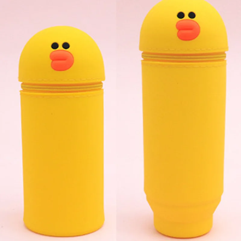 Custom High Quality Multipurpose Kids Silicone Pencil Case Storage Bags  Pen Case Large Capacity Stationery Pencil  Pouch Box