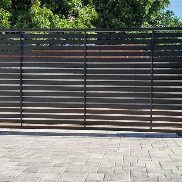 CBMmart Beautiful Gates Designs Motorized Entrance Garden Aluminum Metal Gate Design Sliding Gate