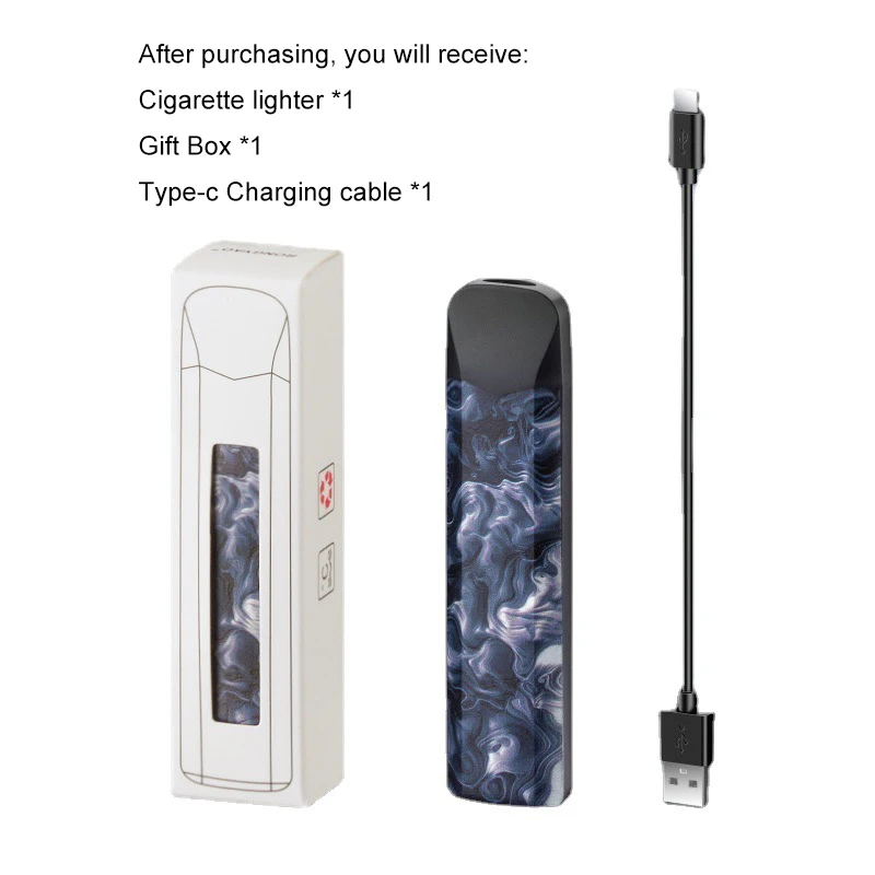 Type-C Charging Electric Lighters Smoking Accessories Rechargeable Double-sided Cigarette Lighters Support Custom LOGO