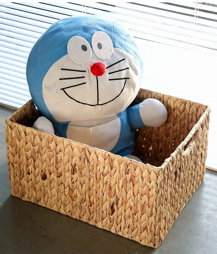 Natural Handmade Modern Household Living Room Kitchen Square Storage Basket