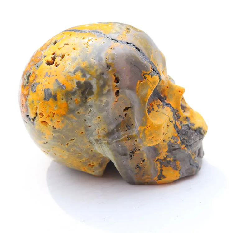 Wholesale high quality natural bumble bee jasper healing crystal skulls on sale
